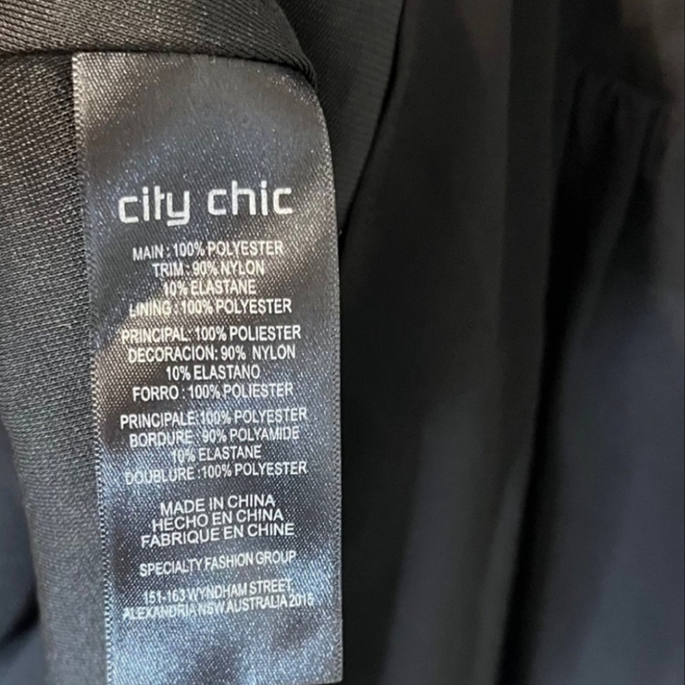 NWT City Chic black "Dark Romance" dress 👗🖤 size XXL - Picture 6 of 7